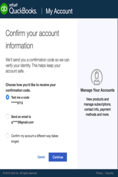 Confirm Account Information in CAMPS