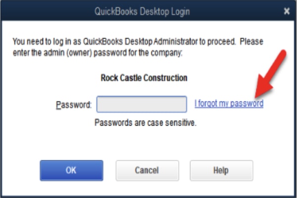 Reset password in QuickBooks Desktop for Windows