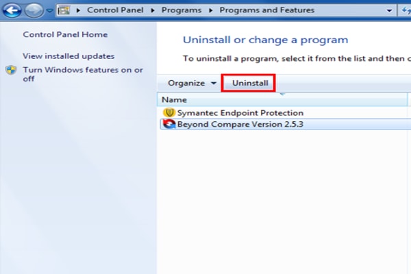 Uinstall unwanted program