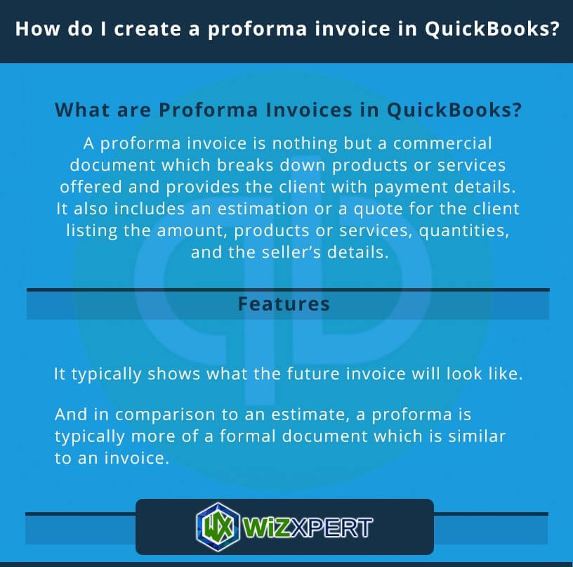 Proforma Invoice in QuickBooks