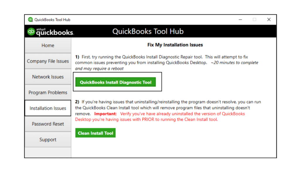 QuickBooks Install Diagnostic tool; QuickBooks database server manager stopped