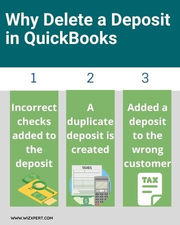 Why to delete deposit in QuickBooks
