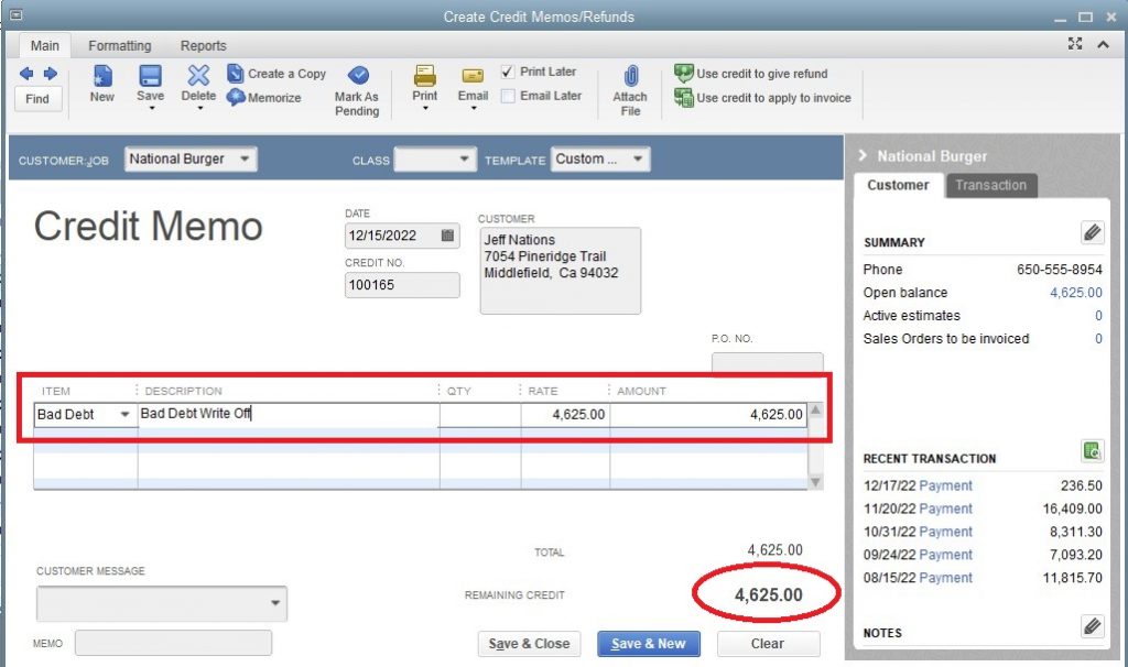 How to Write Off an Invoice in Quickbooks