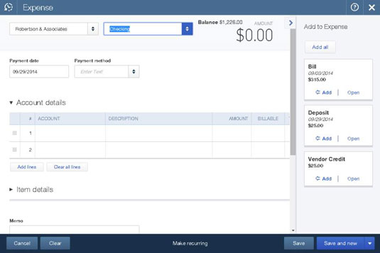 Record a refund from a vendor in QuickBooks Online