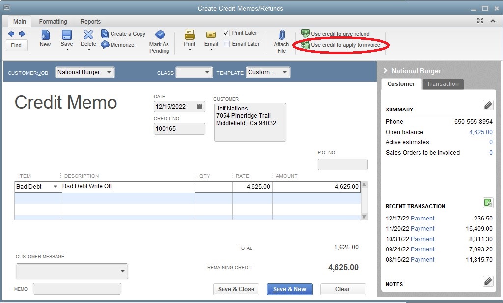 How to Write Off an Invoice in Quickbooks