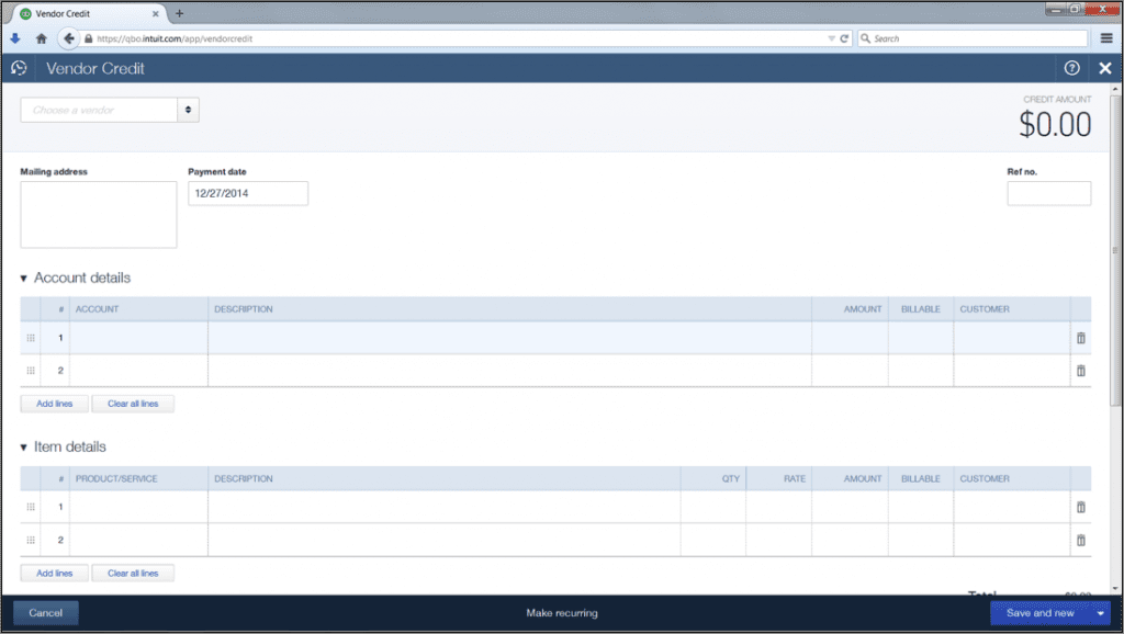 Record Refund from Vendor in QuickBooks Online