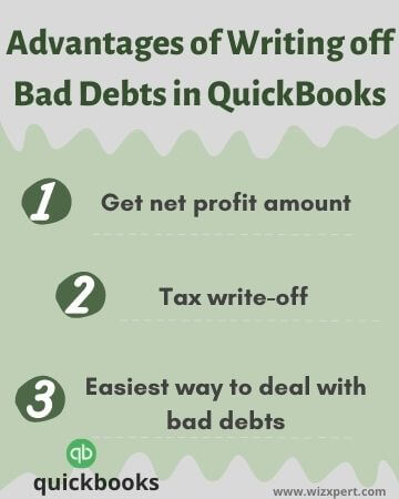 advantages of writing off bad debts in QuickBooks