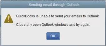 quickbooks is unable to send your emails to outlook