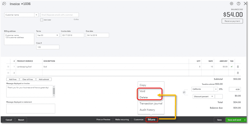 How to Delete Invoice in QuickBooks