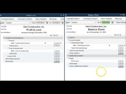 loss and profit; Retained earnings in quickbooks