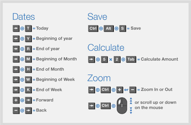 keyboard shortcut; quickbooks online tips