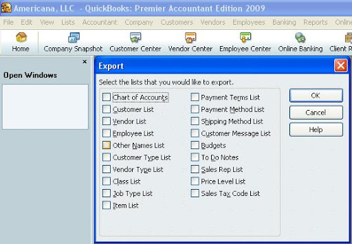 QuickBooks IIF File