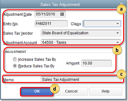 how to adjust sales tax payable in QuickBooks