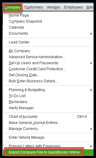 Convert QuickBooks Desktop to Online