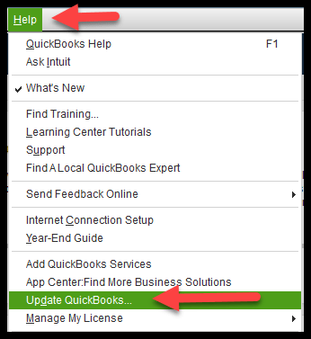 update a QuickBooks Desktop file