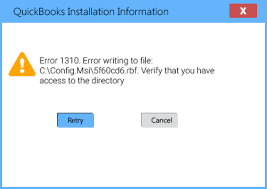 Fix QuickBooks error 1310