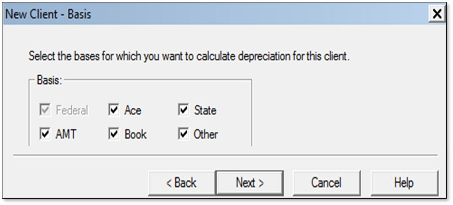 Fixed Asset Manager Client Basis