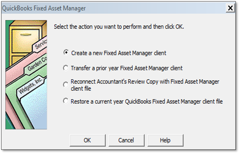 Set Up Fixed Asset Manager