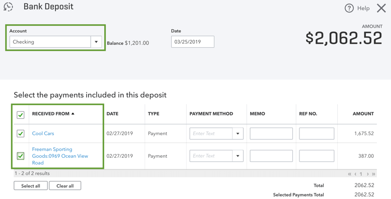 How To Record and Make Bank Deposits in QuickBooks Online