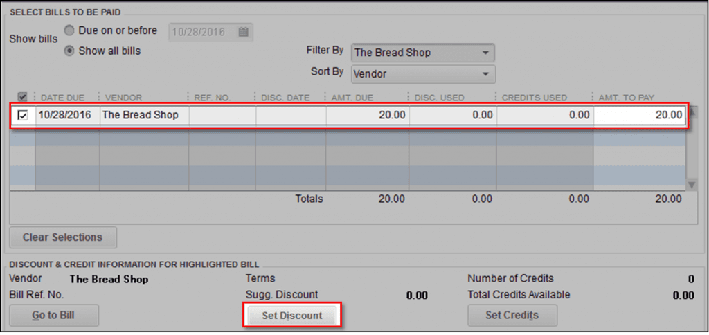 Write Off vendor underpayment in QuickBooks