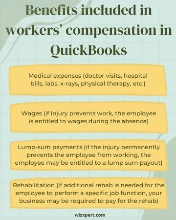 Benefits included in workers’ compensation in QuickBooks