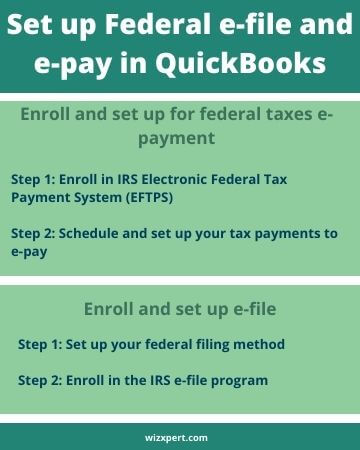 Set up Federal e-file and e-pay in QuickBooks