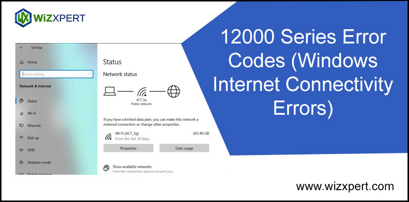 12000 Series Error Codes (Windows Internet Connectivity Errors)