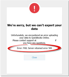 FAIL server returned error 500 (Fix errors in converting Quickbooks Desktop to Online) Wizxpert