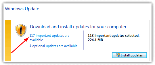 Install the Windows Update (QuickBooks errors 15227 and 404)