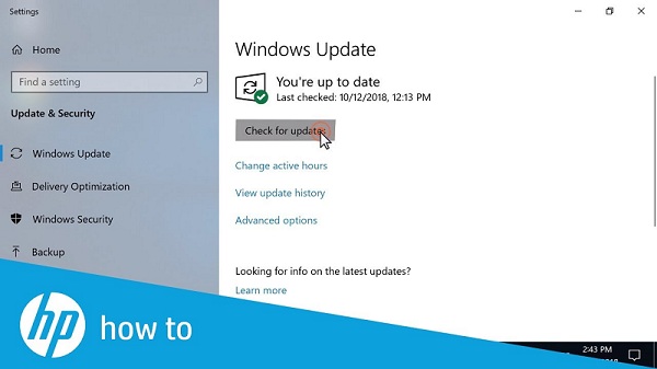 Update the Windows 10 (QuickBooks errors 15227 and 404)