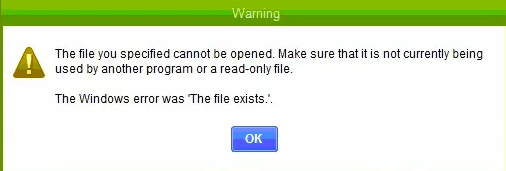 QuickBooks Error The File Exists 