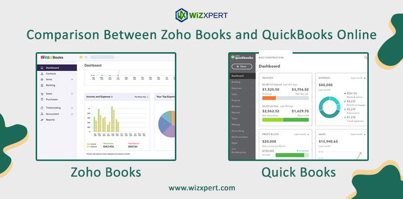 Comparison between Zoho Books and QuickBooks Online