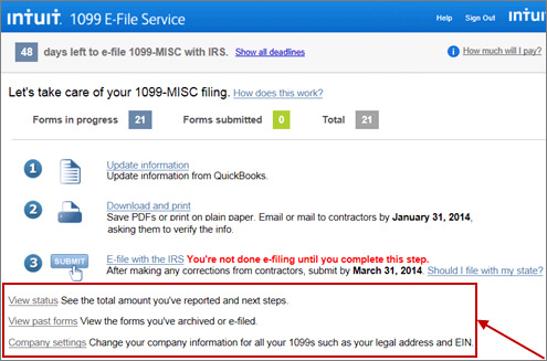 How To E-file 1099 MISC Forms With Intuit 1099 E-File Service in QuickBooks Desktop 1 1099 E-File Service