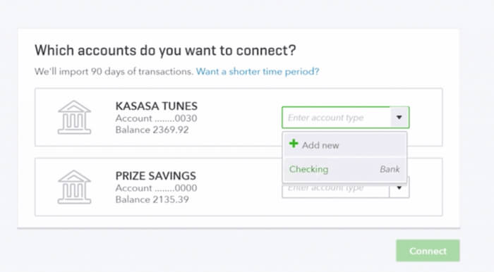 How To Connect Bank and Credit Card Accounts to QuickBooks Online 2 Add account Type in QuickBooks