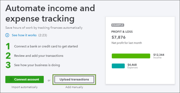 How To Manually Upload Transactions Into QuickBooks Online 2 Automate Income and Expense tracking in QuickBooks