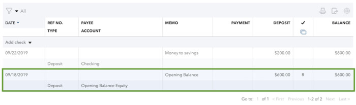 What If You did not Enter An Opening Balance in QuickBooks Online While Creating the Account 1 Check Opening Balance in QuickBooks Online