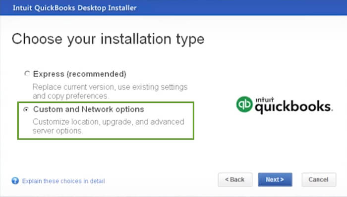 How to Install QuickBooks Pro on a Server for Multi-User Setup 1 Choose Installation Type in QB Pro