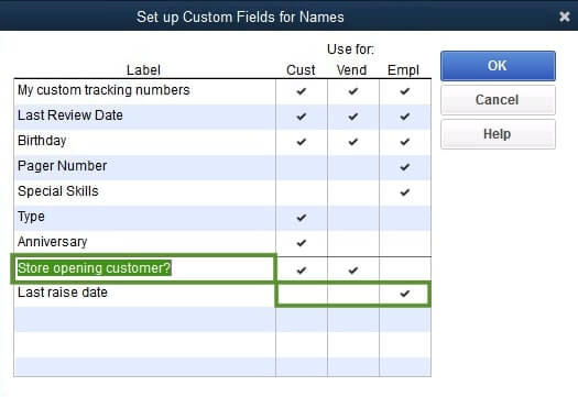 How To Create And Use Custom Fields In QuickBooks Desktop (Windows & Mac) 1 Create a custom field in QuickBooks Desktop