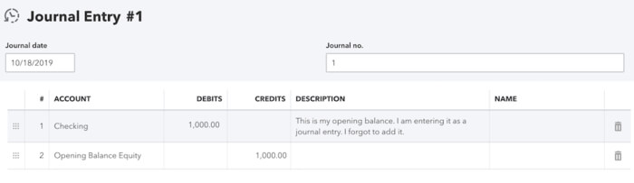 What If You did not Enter An Opening Balance in QuickBooks Online While Creating the Account 2 Create a journal entry for opening balance in QuickBooks Online