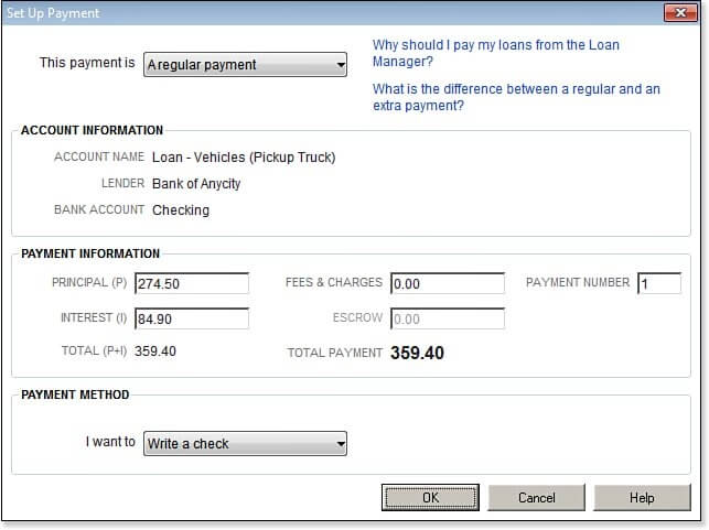 How to Record Loan in QuickBooks? 2 Fill out payment Deatils