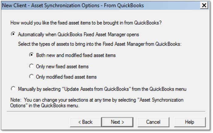 How to Set Up Fixed Asset Manager (FAM) in QuickBooks Desktop 8 Fixed Asset Manager Client Asset Synchronization