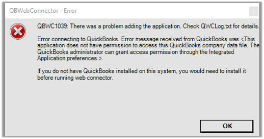How To Fix Error QBWC1039 In QuickBooks Desktop 2 Problem to add application error message in QuickBooks