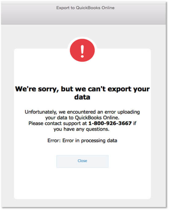 How To Fix Errors In Converting QuickBooks Desktop To Online 3 Processing data error in QuickBooks