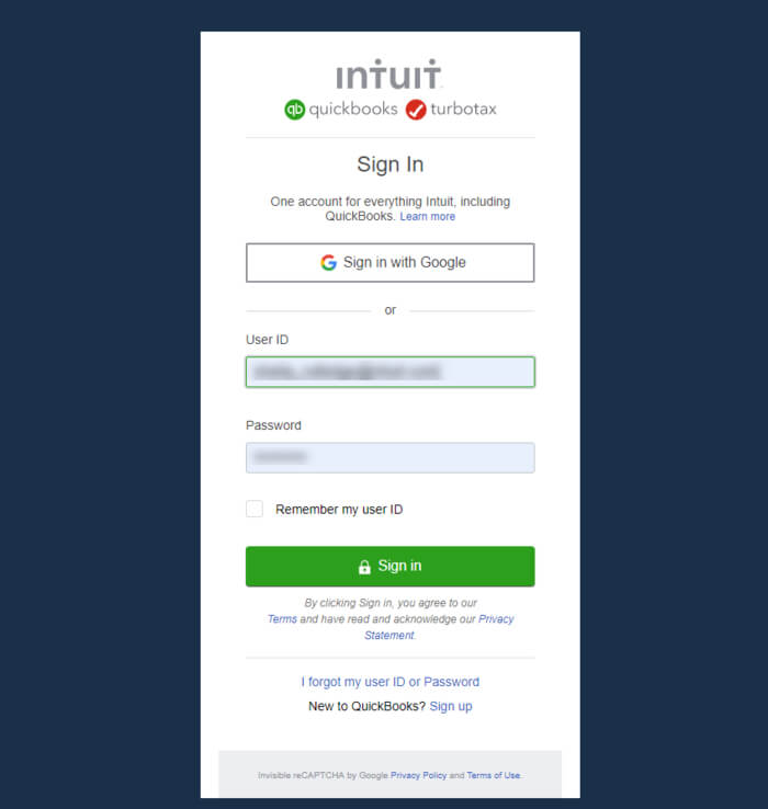 How much does it cost to do direct deposit through QuickBooks? 1 QBO sign-in page