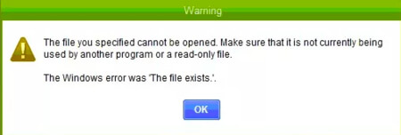 QuickBooks Error The File Exists Fix (Step-By-Step Tips) 1 QuickBooks exist file Error Message