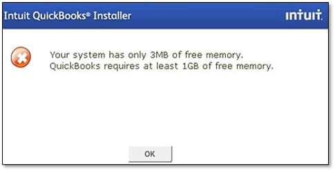 Error: Your System Has Only xxxMB Of Free Memory When Installing QuickBooks Desktop 1 QuickBooks require free space