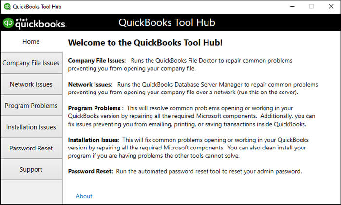 How To Fix QuickBooks Error PS101 (QuickBooks Update Error) 1 QuickBooks tool hub tabs