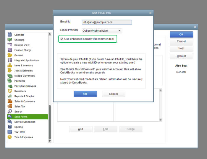 How To Set Up Email In QuickBooks Desktop - Explained 2 Set up secure webmail in QuickBooks