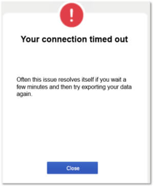 How To Fix Errors In Converting QuickBooks Desktop To Online 5 Your connection timed out Error message in QuickBooks