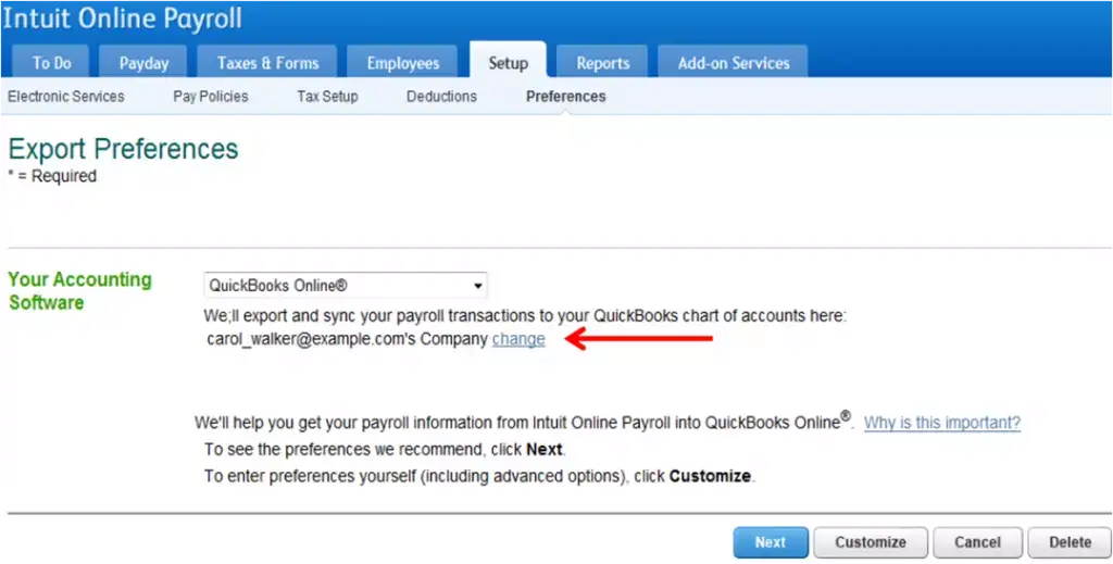 Export Intuit Online Payroll to QuickBooks Online 